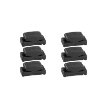 Set van 6 plectrumhouders voor bevestiging aan de gitaar, rubberen plectrumhouders voor de kop van de