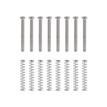 8 Pieces M3x30MM Electric Guitar Humbucker Pickup Height Adjustment Screw and Springs - Silver