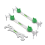 Special bending angle wrench tools with leveling shower tap 1