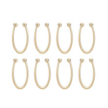 8-piece bikini clasp set, metal strap hooks, alloy, bikini pins, clips, U-shaped ring, buckle, breast fastener, connector, gold