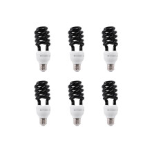 6x E27 UV ultraviolett svartljus CFL-lampa med 40 W, 220 V Form: Spiral Effekt Spänning: 40 W, 220 V