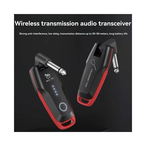 WS-70 UHF Guitar Wireless Transmitter/Receiver Rechargeable Multi-Channel Wireless Guitar System Musical 1