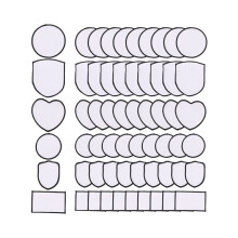 60-piece sublimation blank patches for fabric, iron-on transfers, repair patches for DIY projects such as hats, shirts, shoes, and accessories