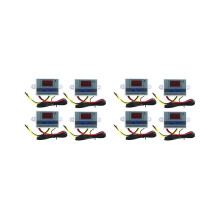 8 stuks 220V AC digitale LED-temperatuurregelaar XH-W3001 voor incubatorkoeling, verwarmingsschakelaar,