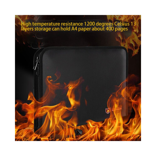 Fireproof file folder, fireproof document holder, important document holder with labels, (12 compartments) 2