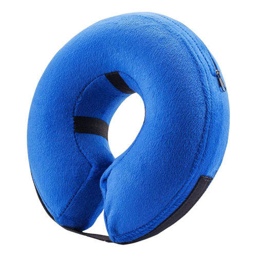 Inflatable protective collar for dogs and cats, blue, L