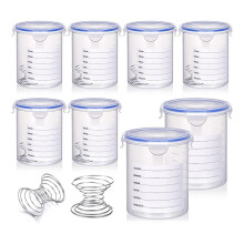 8 Sets FarbbehäLter mit Edelstahl-Mischkugel Ausbesserungs-Aufbewahrungsbecher zum Nachstreichen Von Farbresten, 1000 Ml