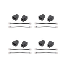 8 RJ11-telefoonkabelverdelers, 15 cm kabel, 6P4C, 2 poorten, telefoonkabelverdeleradapter