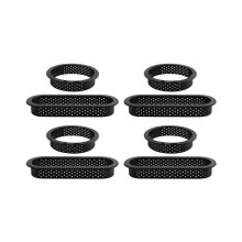 Set van 8 ronde en ovale taartringen, hittebestendige geperforeerde taartmoussering, antiaanbak bakvorm,