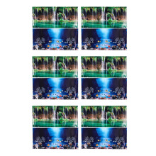 6x Wandaufkleber mit Ozeanlandschaft als Hintergrunddekoration für Aquarien - Blau