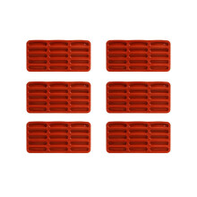 Siliconen vorm voor tiramisu-vingerkoekjes met 6 holtes, bakvorm voor repen met granulaat en 15 holtes,