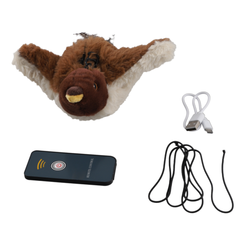 Rechargeable plush bird toy for kittens with chirping sounds and fluttering function 1