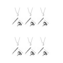 6X Personalisierte Teardrop-Form Der Wassertropfen-Feuerbestattungs-Urnen-Halskette mit Füllsatz für Asche-Feuerbestattungsschmuck