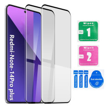 Folie din sticlă securizată Redmi Note 14 Pro+/14 Pro Plus 6.67 inch 2 bucăți – Protecție ecran HD 9H rezistentă la zgârieturi