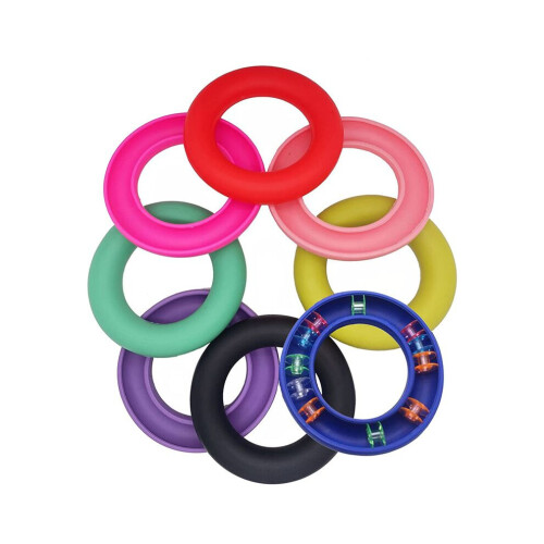 8 Round Silicone Spool Ring Holders for Metal and Sewing Tool Storage Rings