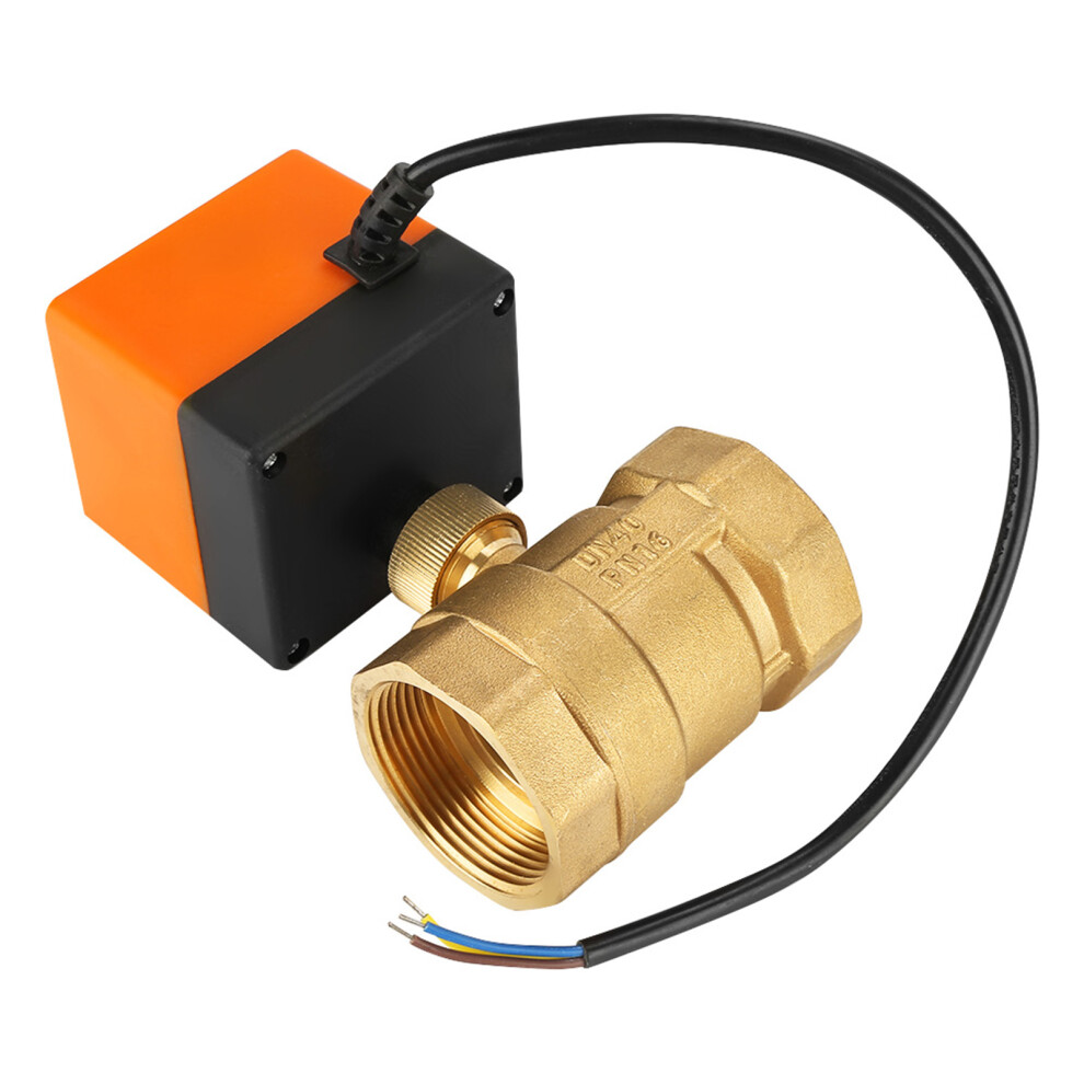Brass Motorised Ball Valve Ac 220V Dn40 7055741218156