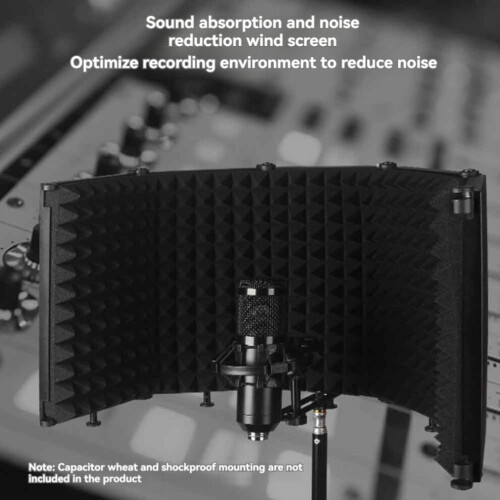Microphone isolation shield, foldable microphone shield M3 metal 2