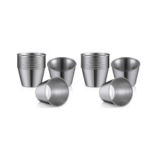 96 verpakkingen van 1,5 oz / 45 ml roestvrijstalen dipsausbakjes, herbruikbare kruidenbakjes