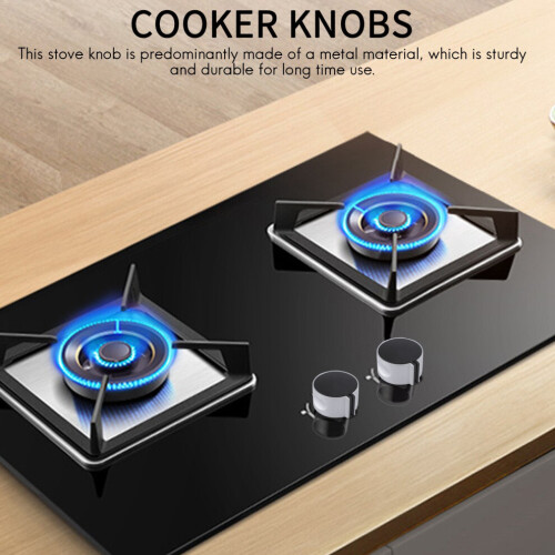 8 Pieces Gas Stove Knob, 8mm Stove Control Switch Range Oven Knobs Cooktop Burner Knob for Kitchen Replacement 1