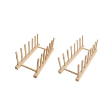 Afdruiprek, serviesopbergrek, organizer, droogrek voor borden, hout, boeken, kopjes, displaystandaard