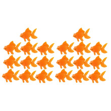 Orangefarbene Goldfische aus Kunststoff, Aquariumdekoration, 20 Stück