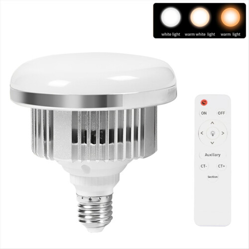 85W LED lamps for photographic lighting, E27 socket, with remote control 1