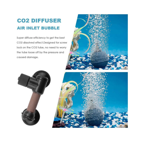 Aquarium Plastic Aquarium CO2 Diffuser Tessellator Atomizer Dual Suction Cup 2