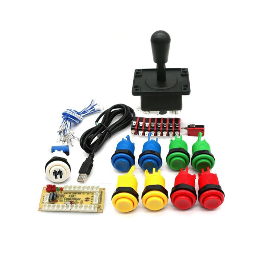 Arcade Game DIY Kit Zero Delay USB Board Controller for PC for Raspberry Pi US-Style Joystick Happ Push Button Player Part 2