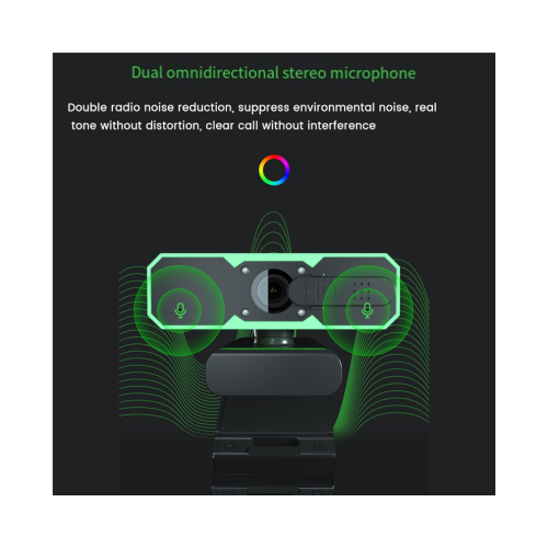 Fill Light Webcam Mikrofon Gaming USB Kamera 60Fps Dator 1080P 2