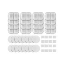 Ersatzfilter für Katzentrinkbrunnen, 7 L/230 Oz/1,8 G, Edelstahl, Filter und Schwämme für Haustiertrinkbrunnen, 16er-Set