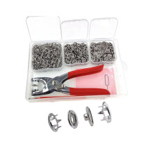 Tryckknappsset, 200 set, 9,5 mm tryckknappar för tyg och kläder, ingen sömnad krävs, tryckknappar i