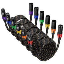 6-delige XLR-kabel, XLR-microfoonkabel mannelijk naar vrouwelijk, 3-pins voor microfoonmixers
