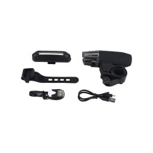 Front and rear bicycle lights, USB rechargeable bicycle lights, super bright front and rear flashlight LED headlight taillight