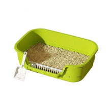 Halbgeschlossene Katzentoilette mit Sandfang, große, abgedeckte Toilettenschüssel, langlebig, leicht