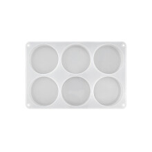 Resinunderläggsformar, 6 håligheter, djupa runda underlägg, silikonformar, underläggsform för epoxiharts,