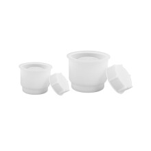 Silikon-Glasform, Glasform mit Deckel, 2 Sets Kerzenglasformen in verschiedenen Größen, Epoxidharz-Gießform