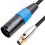 Mini XLR plug to XLR socket adapter cable, balanced cable, 1 foot/0.3 m. 2