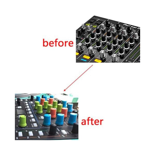 EQ rotary knob replacement equalizer potentiometer fader knobs, pushrod cap, knob cap-D 1