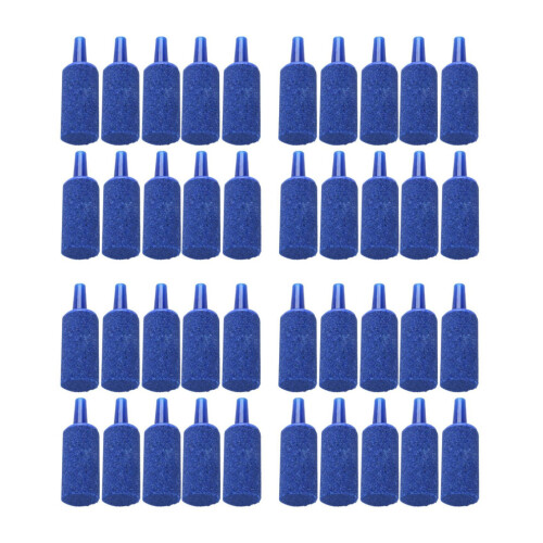 Fish container mineral bubble air stone, 40 pieces, blue