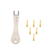 Gitarrenstegstifte, 6-teiliges Messing-Endstift-Set für Akustikgitarre mit Gitarrenstegstiftabzieher