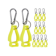 Handschuh-Clips für Arbeitshandschuhhalter Handschuh-GüRtelclip mit Metallkarabinern für Bauarbeiter-Wacharbeit (Gelb)