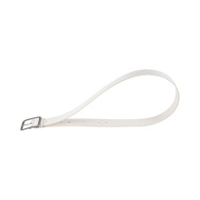 Men's casual belt with buckle, made of synthetic leather, hip belt, white