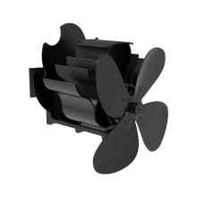 Vedspisfläkt, värmedriven spisfläkt, 4 blad, spisfläkt, vedspistillbehör, tyst drift, vedspis