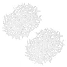 Plastic 3-way T-shaped aquarium air valves, 200 pieces, clear white