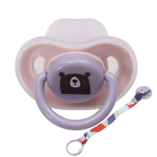Newborn pacifier, 0–2 months, muted colors, matte texture