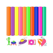HTV heat transfer vinyl - 30 x 25 cm, 10 sheets of neon iron-on vinyl, green neon, HTV blue neon heat transfer vinyl T-shirt