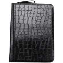 Large Capacity Filling Pen Holder Case PU Leather Black Color 48 Slots Pen Bag Pencil Case