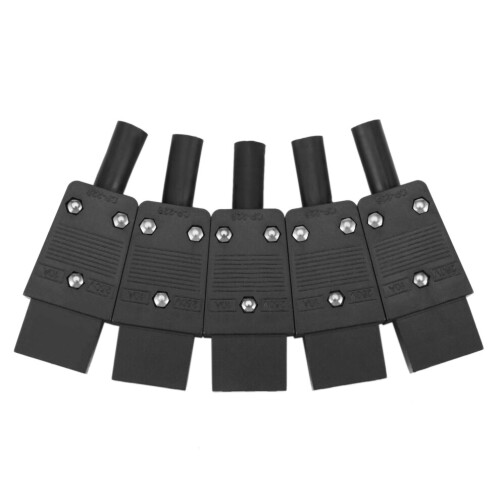 5 pieces IEC 320 C13 socket plug adapter 3-pin cable assembly plug 1
