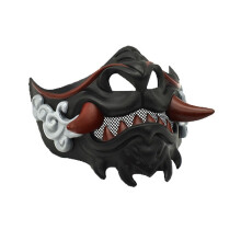 Half-face mask from Japan, Halloween, devil party mask, toy, samurai mask, masquerade, party supplies