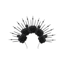 Halloween Skull Headband Cosplay Costume Accessory Gothic Queen Hair Accessory Party